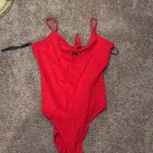 Neon Red Bodysuit